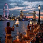 Ganga Aarti London performed on River Thames with traditional lamps and Vedic chanting