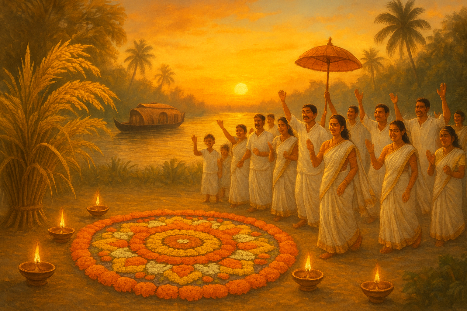 Onam festival significance explained with traditional pookalam flowers and Mahabali worship