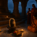 श्रावण प्रदोष व्रत के समय देवता को दीप और फूलों से पूजा जाती है, शिवलिंग पर बिल्वपत्र