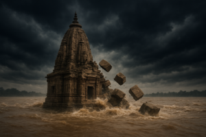 175-year-old Malda Shiva Temple collapses into Ganga river during severe flooding and erosion