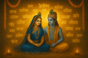 The 32 names of Radha Ji displayed with their divine significance and meanings