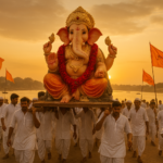Devotees performing Ganapati Visarjan Kalaburagi with grand procession and rituals