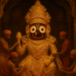 Lord Jagannath adorned with new gold ornaments during sacred Suna Besha ritual at Puri Temple