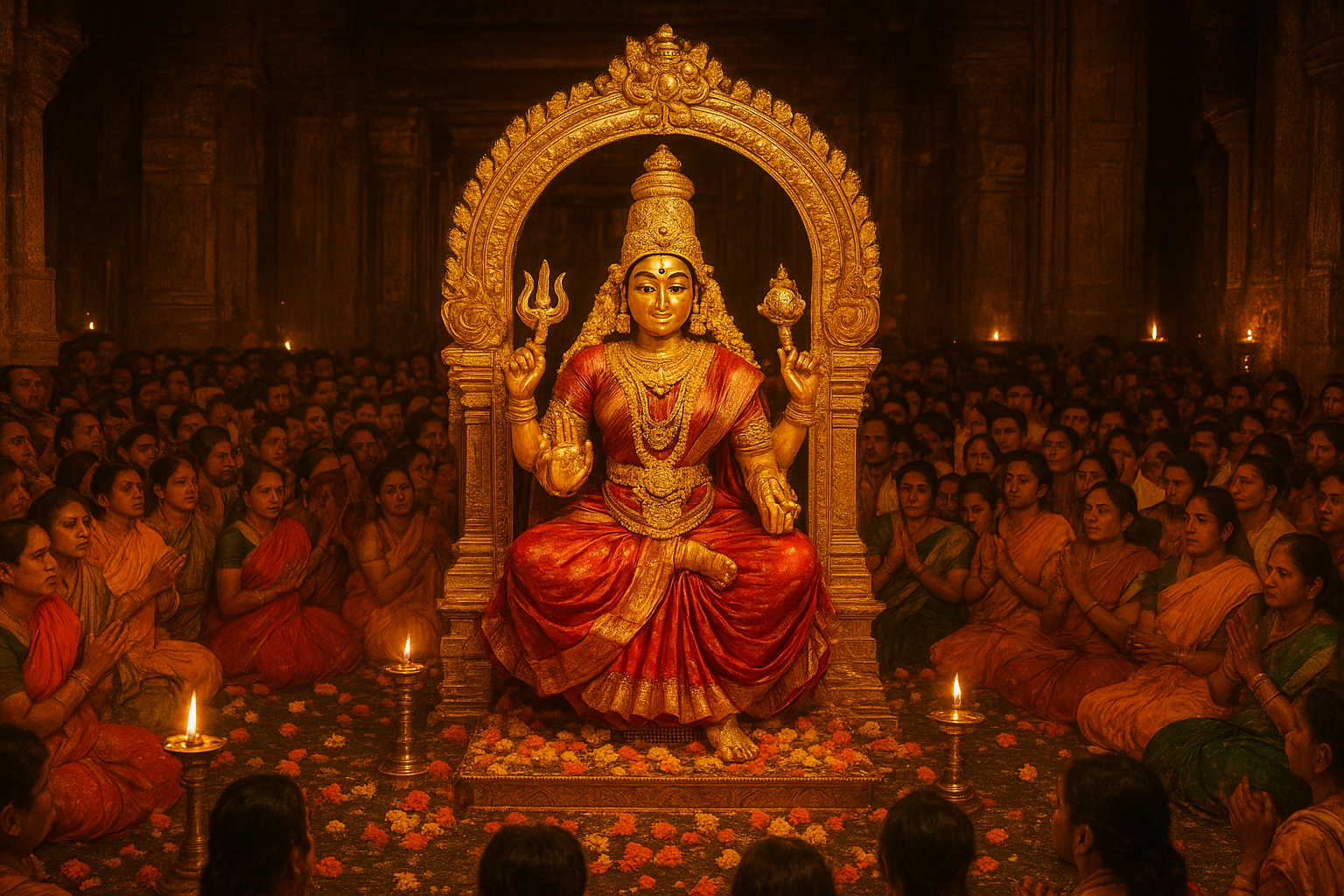 कनक दुर्गा विजयवाड़ा दर्शन के लिए भीड़ में हजारों भक्त, मंदिर की आरती, सोने के आभूषण और फूलों की सुगंध