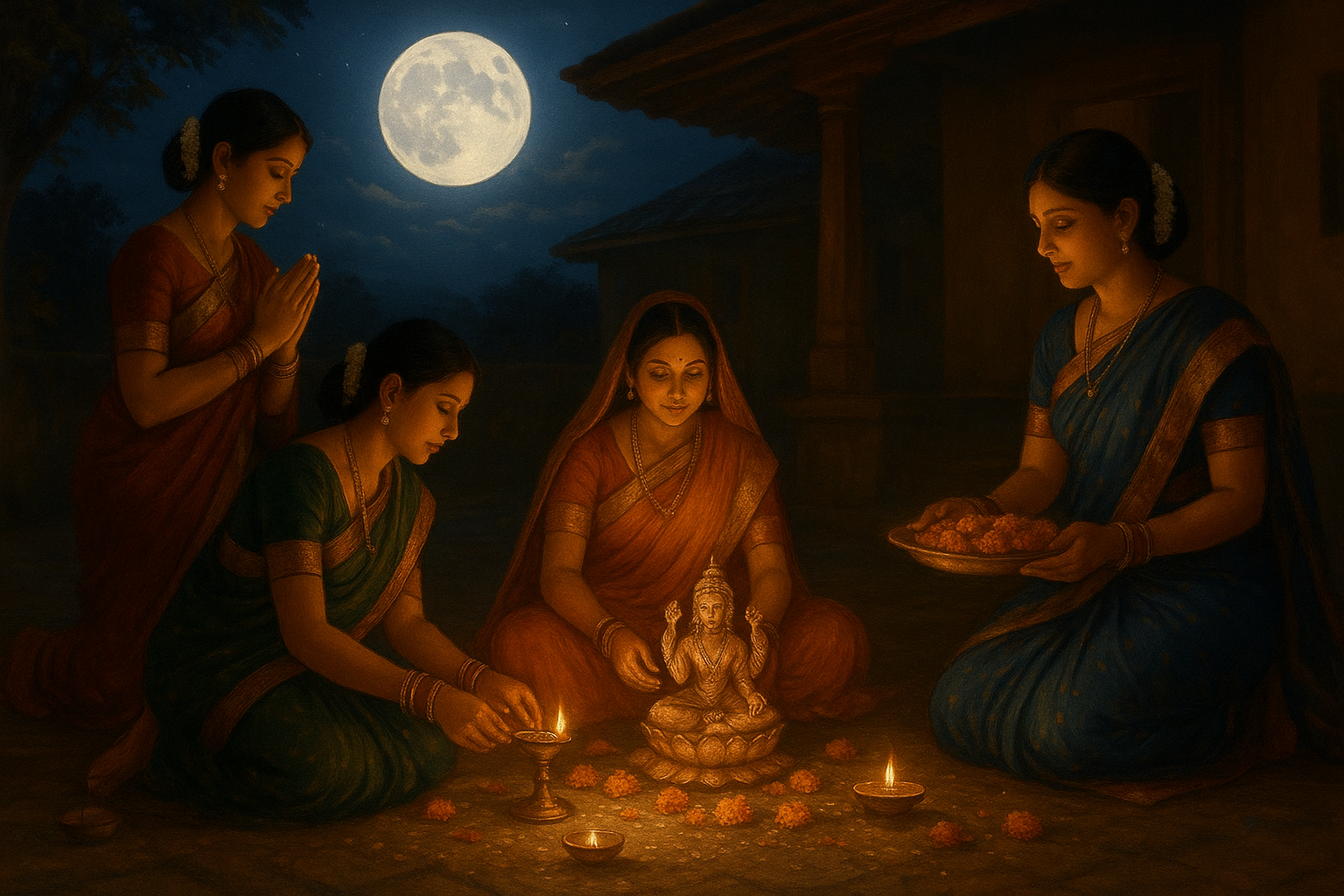 Kojagari Purnima significance with Maa Lakshmi worship and night vigil under moonlight
