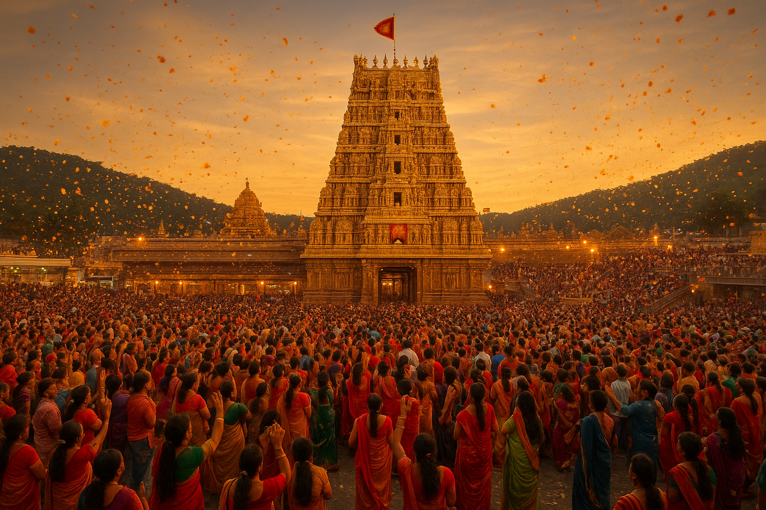 Navratri Brahmotsavam at Tirumala draws record devotee turnout with colorful processions and decorations