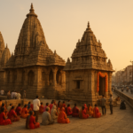 उज्जैन मंदिर सड़क चौड़ीकरण से प्रभावित प्राचीन मंदिरों के मुखमंडप, देवदार की नक्काशी और फूलों की माला से सजे