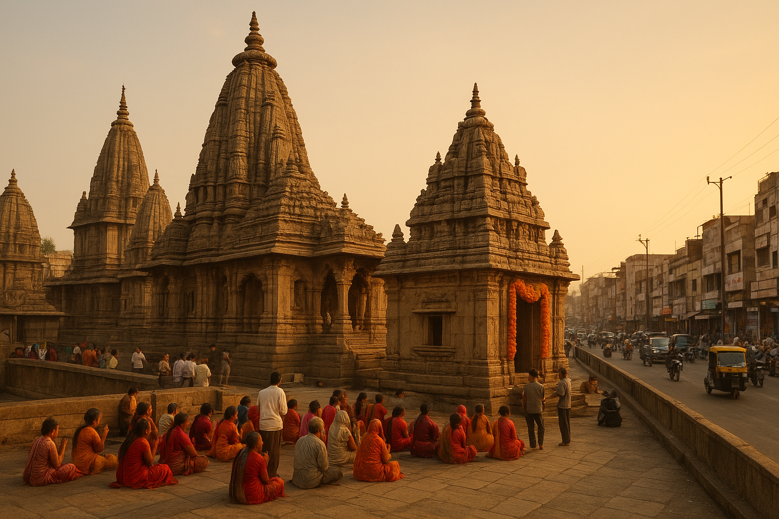 Ujjain Temple Road Widening dispute affecting dozens of temples and priests protesting development plans